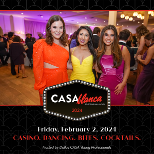 This is an image of the CASAblanca Casino Party square banner