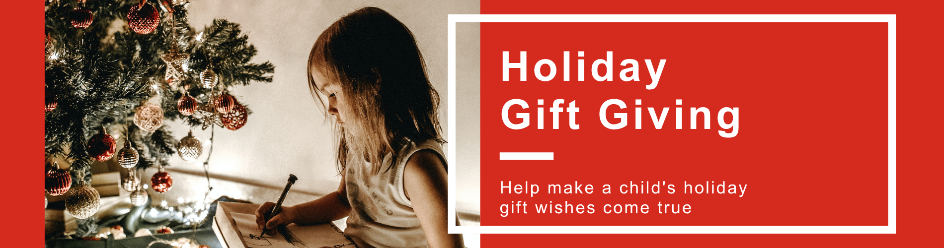 This is an image of the 2025 Holiday Gift Giving web banner