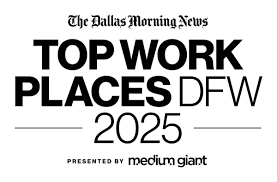This is an image of the DMN Top Work Places DFW 2025 logo