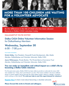 DallasMeetup Info Session invitation